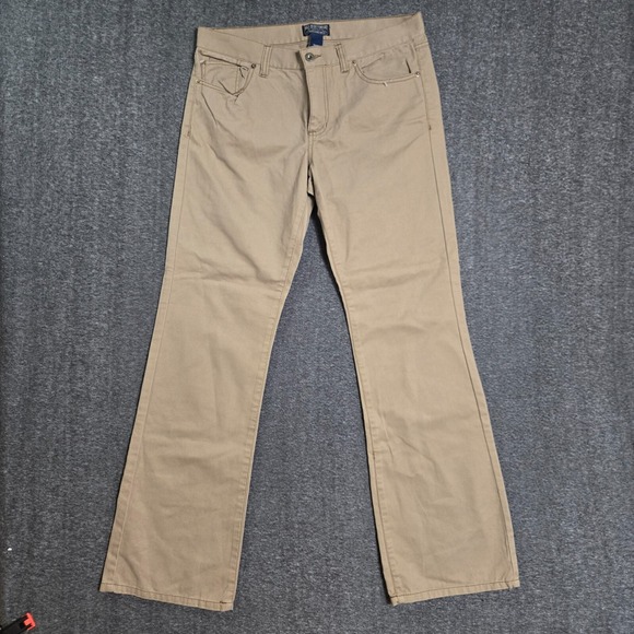Polo Jeans Company Ralph Lauren Straight Leg Pants Sz 10x32 Light Brown Chino - Picture 1 of 10